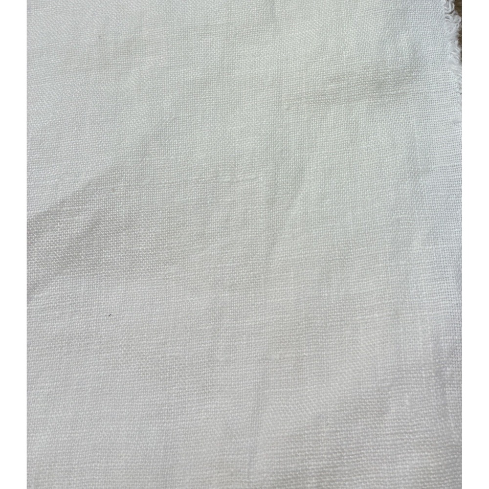 Fabrics Store White Linen 2 Yards